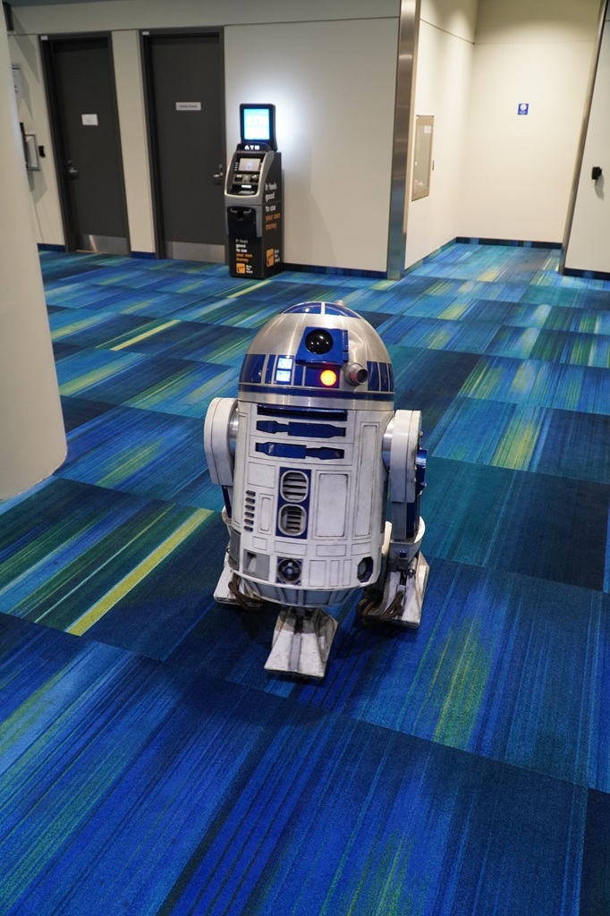 The character R2-D2 from Star Wars.